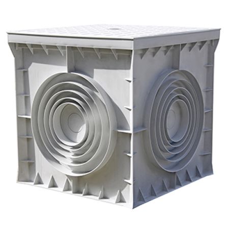 (CP555550) Колодец кабельный пластиковый e.manhole.550.550.500.cover. 550х550х500мм с крышкой. E.NEXT