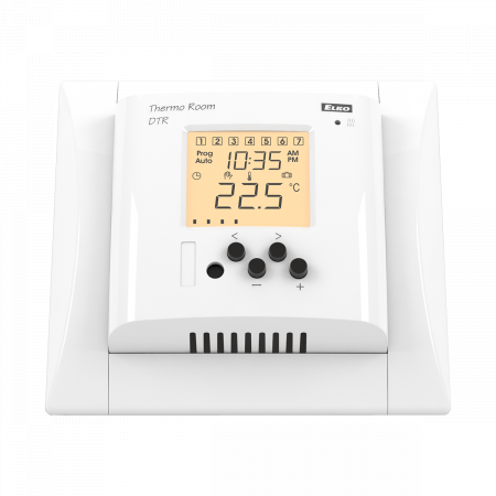 (DTR) Цифровой комнатный термостат DTR. диапазон  +5..+50°C. AC 230 V. ELKO