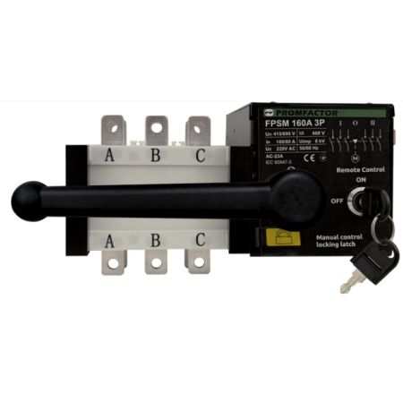 (FPSM1603) Переключатель нагрузки с мотор приводом FPSM 160A 3P 230V (1-0-2). Promfactor