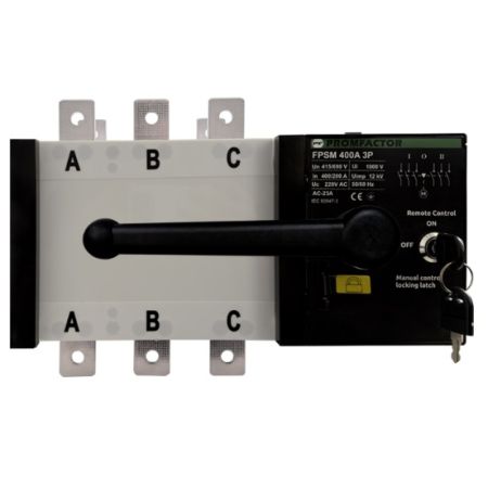 (FPSM4003) Переключатель нагрузки с мотор приводом FPSM 400A 3P 230V (1-0-2). Promfactor
