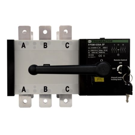 (FPSM6303) Переключатель нагрузки с мотор приводом FPSM 630A 3P 230V (1-0-2). Promfactor