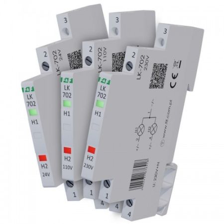 (LK-702) Индикатор напряжения  LK-702. 2x12÷48 VAC/12÷60 VDC. зеленый. красный. F&F