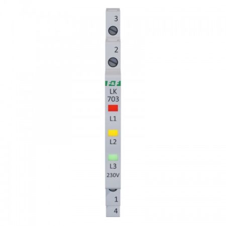 (LK-703K) Индикатор напряжения LK-703K. 3×230 V+N. желтый-красный-зеленый. F&F