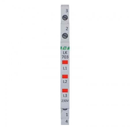 (LK-703R) Индикатор напряжения LK-703R. 3×230 V+N. красный. F&F
