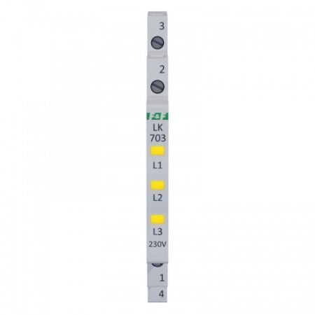 (LK-703Y) Индикатор напряжения LK-703Y. 3×230 V+N. желтый. F&F