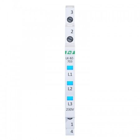 (LK-BZ-703B) Индикатор напряжения LK-BZ-703B. 3×230 V+N. синий. F&F