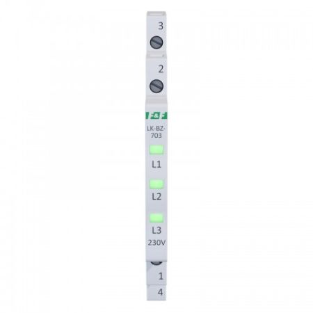 (LK-BZ-703G) Индикатор напряжения LK-BZ-703G. 3×230 V+N. зеленый. F&F