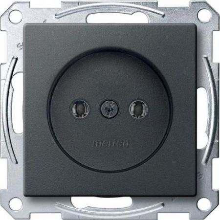MTN2000-0414 (MTN2000-0414) Механизм розетки со шторками без заземления Merten. 2 полюса. 16А. антрацит. Schneider Electric