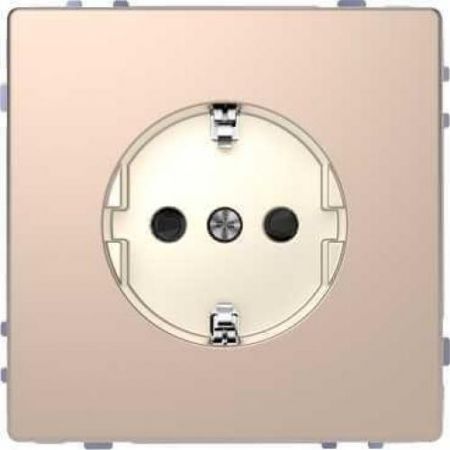 MTN2300-6051 (MTN2300-6051) Розетка з/к и шторками Merten D-Life. шампань. Schneider Electric
