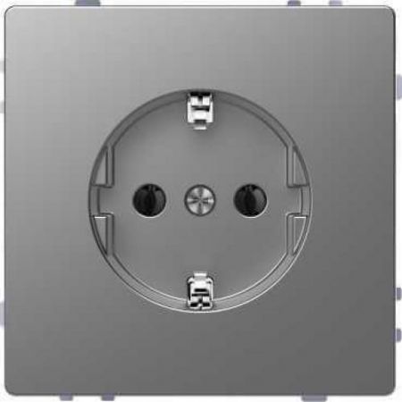 MTN2301-6036 (MTN2301-6036) Розетка з/к без шторок Merten D-Life. нержавеющая сталь. Schneider Electric