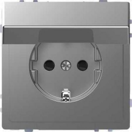 MTN2310-6036 (MTN2310-6036) Розетка з/к и крышкой Merten D-Life. нержавеющая сталь. Schneider Electric