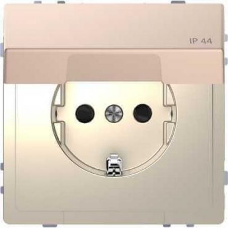 MTN2314-6051 (MTN2314-6051) Розетка з/к и крышкой IP44 Merten D-Life. шампань. Schneider Electric