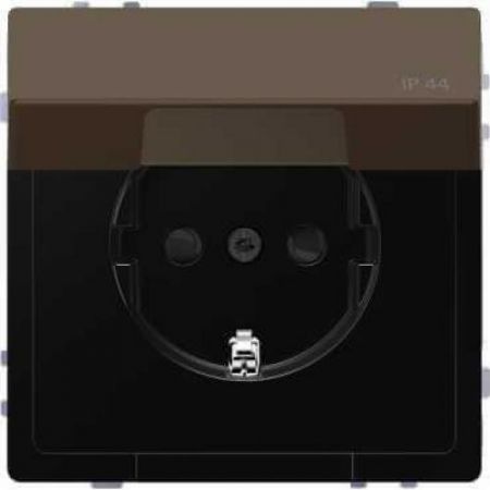 MTN2314-6052 (MTN2314-6052) Розетка з/к и крышкой IP44 Merten D-Life. мокко. Schneider Electric