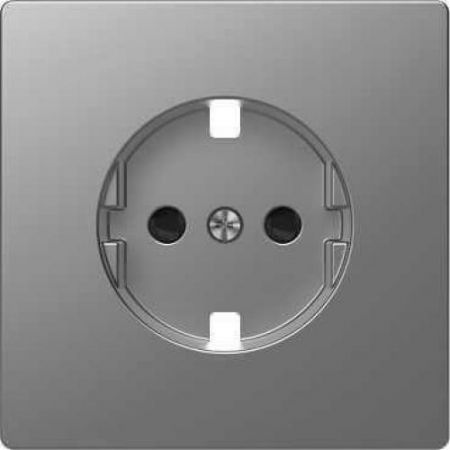 MTN2330-6036 (MTN2330-6036) Лицевая панель для розетки со шторками Merten D-Life. нержавеющая сталь. Schneider Electric