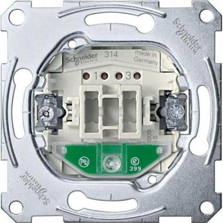 MTN3137-0000 (MTN3137-0000) Механизм 1-клавишного перекрестного переключателя с индикацией Merten System M. 1 полюс. 10А. Schneider Electric