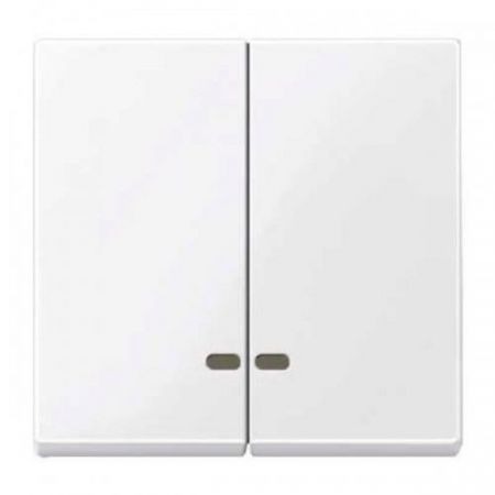 MTN3420-0325 (MTN3420-0325) Двойная клавиша с окошком для световой индикации Merten System M. белый. Schneider Electric