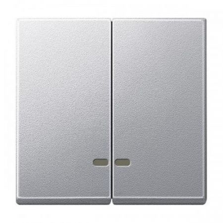 MTN3420-0460 (MTN3420-0460) Двойная клавиша с окошком для световой индикации Merten System M. алюминий. Schneider Electric