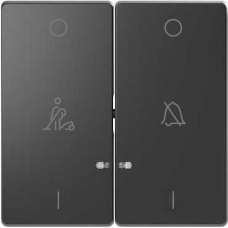 MTN3429-6034 (MTN3429-6034) Клавиша двойная LED с символами "звонок" и "горничная" Merten D-Life. антрацит. Schneider Electric