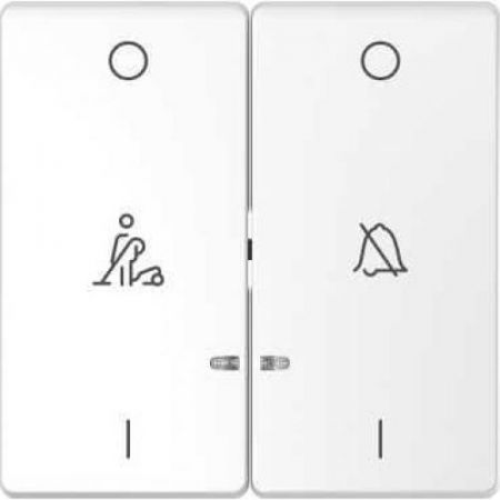 MTN3429-6035 (MTN3429-6035) Клавиша двойная LED с символами "звонок" и "горничная" Merten D-Life. белый лотос. Schneider Electric