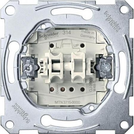 MTN3714-0000 (MTN3714-0000) Механизм выключателя рольставней с дополнительным контактом Merten. 1 полюс. 10А. Schneider Electric