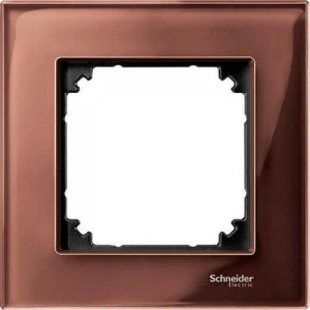 MTN4010-3215 (MTN4010-3215) Рамка 1-постовая Merten M-Elegance Стекло. махагон. Schneider Electric
