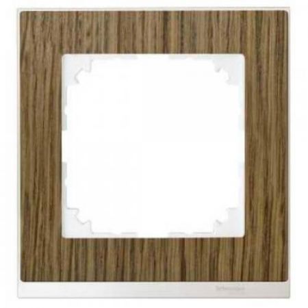 MTN4010-3674 (MTN4010-3674) Рамка 1-постовая Merten M-Pure Decor. дуб белый. Schneider Electric