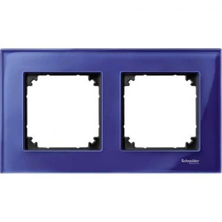 MTN4020-3278 (MTN4020-3278) Рамка 2-постовая Merten M-Elegance Стекло. сапфир. Schneider Electric