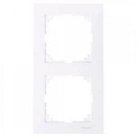 MTN4020-3625 (MTN4020-3625) Рамка 2-постовая Merten M-Pure. бриллиантовый белый. Schneider Electric