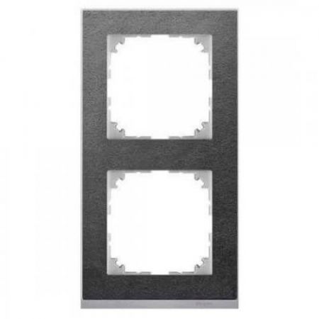 MTN4020-3669 (MTN4020-3669) Рамка 2-постовая Merten M-Pure Decor. сланец. Schneider Electric
