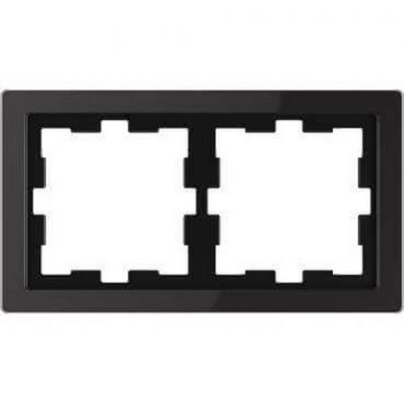 MTN4020-6503 (MTN4020-6503) Рамка 2-постовая Merten D-Life. черный оникс. Schneider Electric