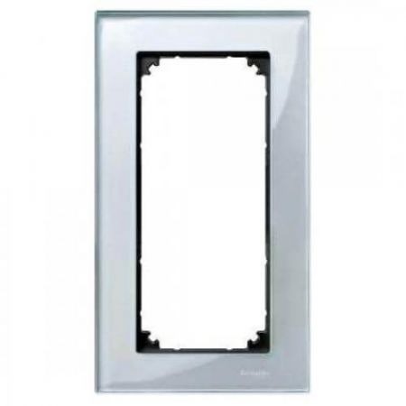 MTN4025-3260 (MTN4025-3260) Рамка 2-постовая без перегородки Merten M-Elegance Стекло. алмаз. Schneider Electric