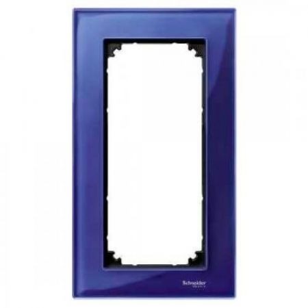 MTN4025-3278 (MTN4025-3278) Рамка 2-постовая без перегородки Merten M-Elegance Стекло. сапфир. Schneider Electric