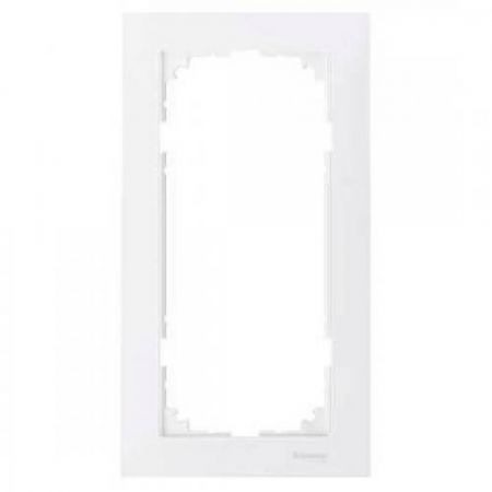 MTN4025-3619 (MTN4025-3619) Рамка 2-постовая без перегородки Merten M-Pure. полярно-белый. Schneider Electric