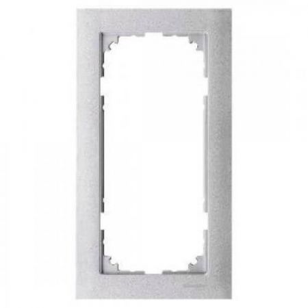 MTN4025-3660 (MTN4025-3660) Рамка 2-постовая без перегородки Merten M-Pure. алюминий. Schneider Electric