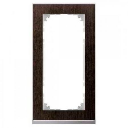 MTN4025-3671 (MTN4025-3671) Рамка 2-постовая без перегородки Merten M-Pure Decor. венге. Schneider Electric