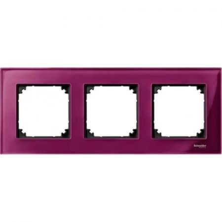 MTN4030-3206 (MTN4030-3206) Рамка 3-постовая Merten M-Elegance Стекло. рубин. Schneider Electric