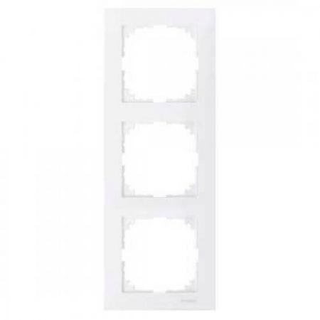 MTN4030-3619 (MTN4030-3619) Рамка 3-постовая Merten M-Pure. полярно-белый. Schneider Electric