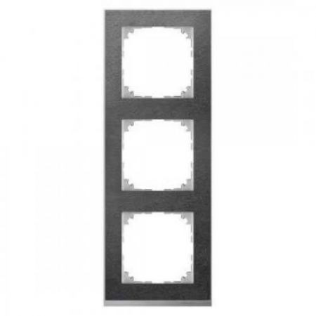 MTN4030-3669 (MTN4030-3669) Рамка 3-постовая Merten M-Pure Decor. сланец. Schneider Electric