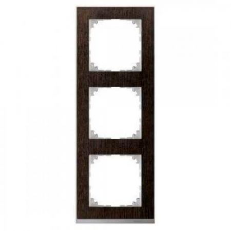 MTN4030-3671 (MTN4030-3671) Рамка 3-постовая Merten M-Pure Decor. венге. Schneider Electric
