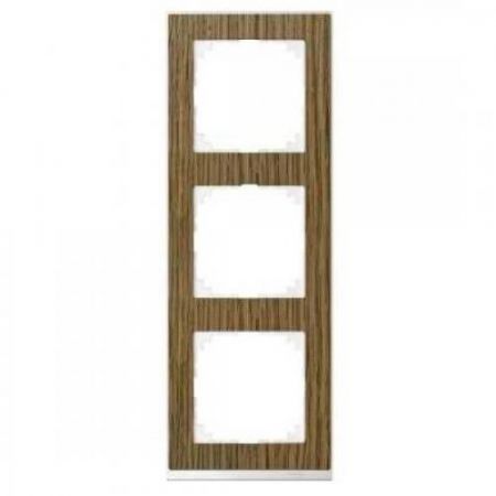 MTN4030-3674 (MTN4030-3674) Рамка 3-постовая Merten M-Pure Decor. дуб белый. Schneider Electric