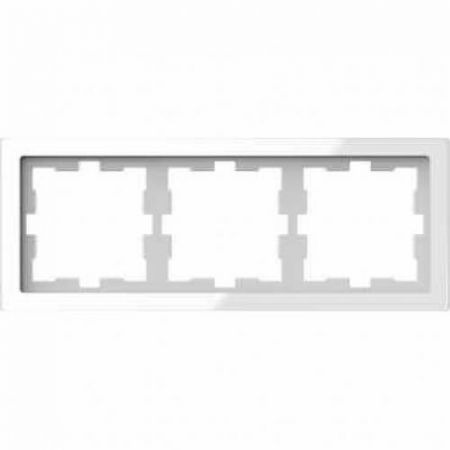 MTN4030-6520 (MTN4030-6520) Рамка 3-постовая Merten D-Life. белый кристалл. Schneider Electric