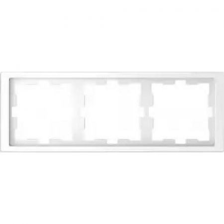MTN4030-6535 (MTN4030-6535) Рамка 3-постовая Merten D-Life. белый лотос. Schneider Electric