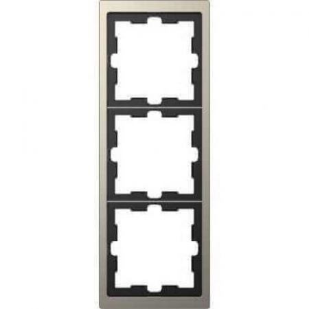 MTN4030-6550 (MTN4030-6550) Рамка 3-постовая Merten D-Life. никель. Schneider Electric