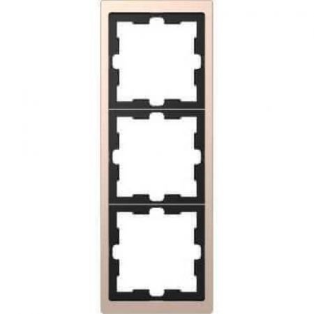 MTN4030-6551 (MTN4030-6551) Рамка 3-постовая Merten D-Life. шампань. Schneider Electric