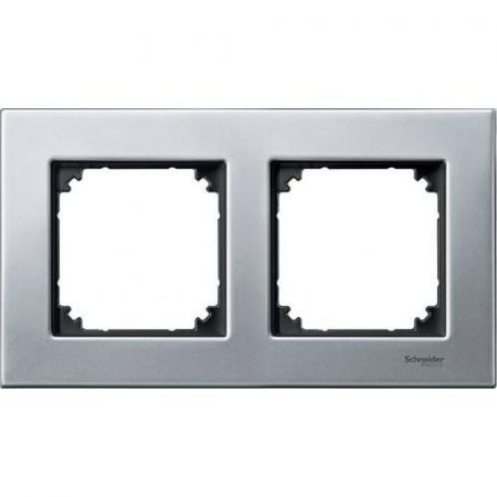 MTN403260 (MTN403260) Рамка 2-постовая Merten M-Elegance Дерево. платина-серебро. Schneider Electric