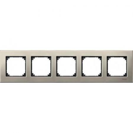 MTN403505 (MTN403505) Рамка 5-постовая Merten M-Elegance Металл. титан. Schneider Electric