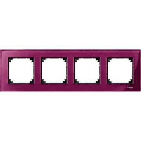 MTN4040-3206 (MTN4040-3206) Рамка 4-постовая Merten M-Elegance Стекло. рубин. Schneider Electric