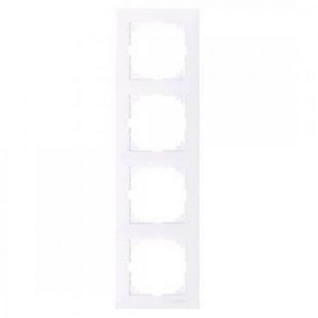 MTN4040-3625 (MTN4040-3625) Рамка 4-постовая Merten M-Pure. бриллиантовый белый. Schneider Electric