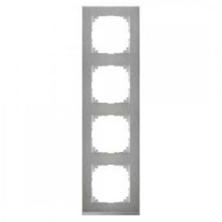 MTN4040-3646 (MTN4040-3646) Рамка 4-постовая Merten M-Pure Decor. стальной. Schneider Electric
