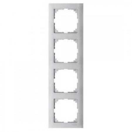 MTN4040-3660 (MTN4040-3660) Рамка 4-постовая Merten M-Pure. алюминий. Schneider Electric